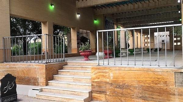 نصب نرده های حفاظتی در آرامستان میرمحمد حنفیه خارگ