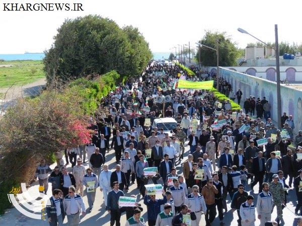 پیام جزیره نشینان خلیج‌ فارس به دشمنان/خارگی ها  آماده خلق حماسه حضور در فجر چهل و سوم